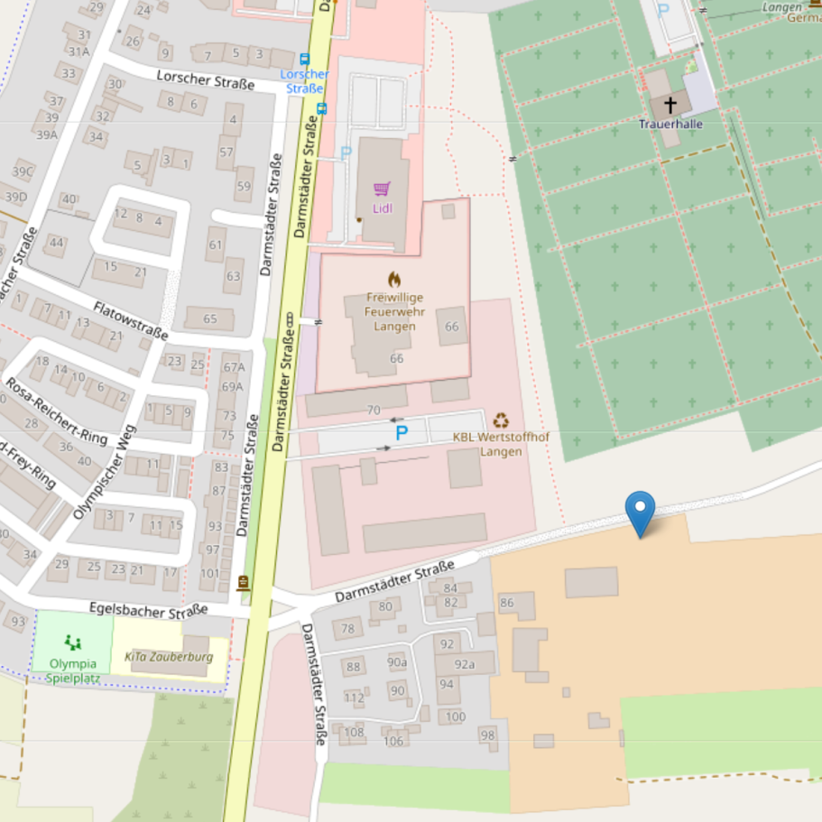 Karte mit genauem Standort